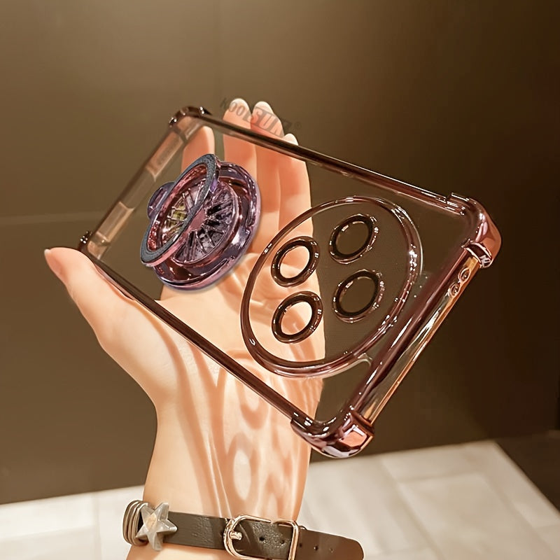 Redmi 14C Phone Case with Gyroscope Bracket Shockproof TPU Cover