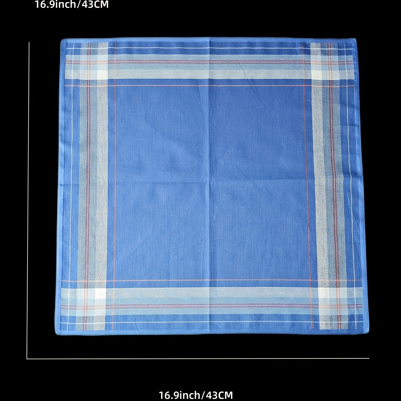 Set of 3 Men's Striped Knit Business Handkerchiefs with Soft Pocket 42.93 cm