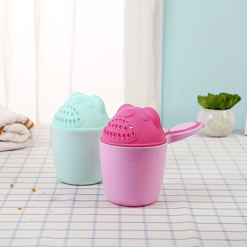 Children's Baby Bath Toys Set with Shampoo Cup and Plastic Spoon