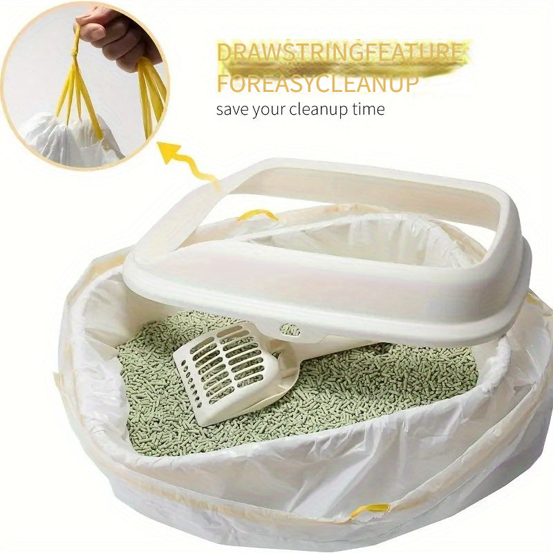 20/15/7pcs Extra-Thick Large Disposable Plastic Cat Litter Bags