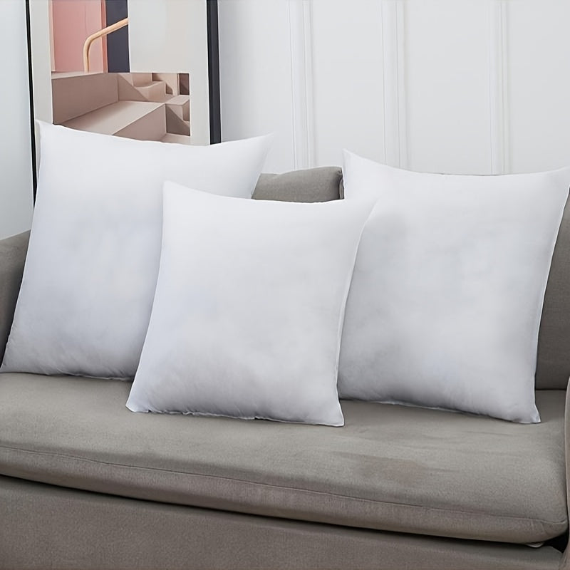 4-Piece White Pillow Set Fluffy Indoor Outdoor Sofa Bedroom Dormitory Living