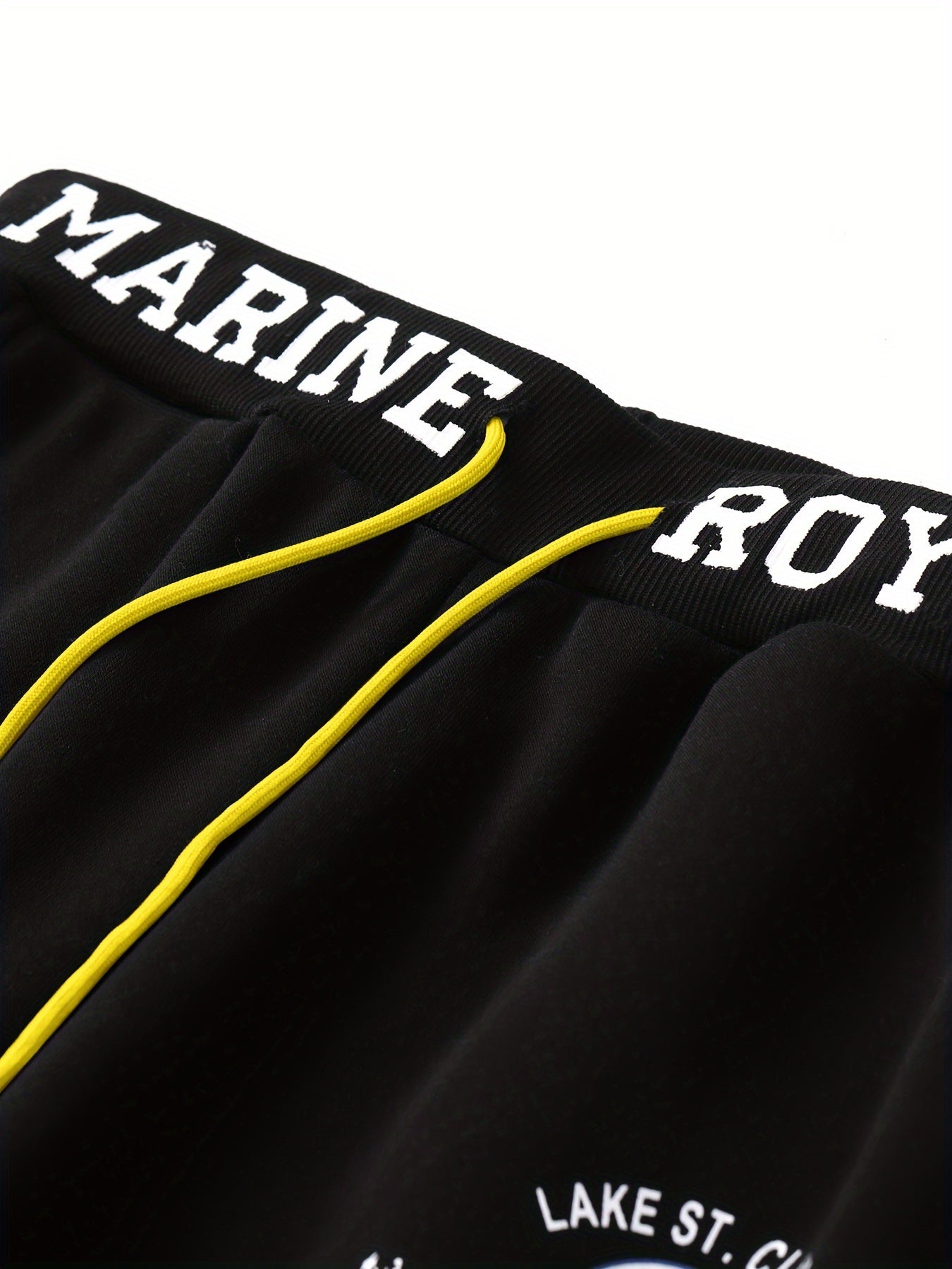 Conjunto casual de sudadera de dos piezas para correr y deportes de poliéster para hombre con estampado de letras