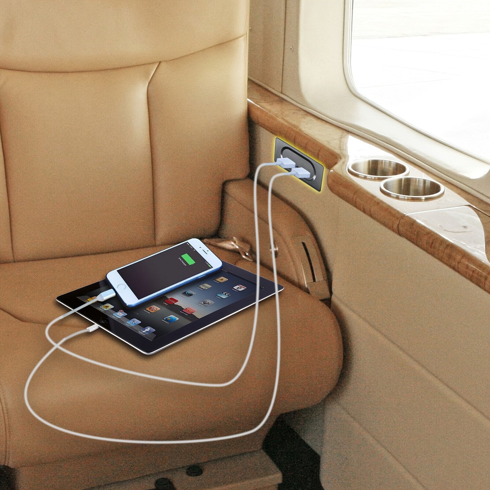 Dual USB Port Fast Charger Socket for Motorcycle Car RV ABS Material