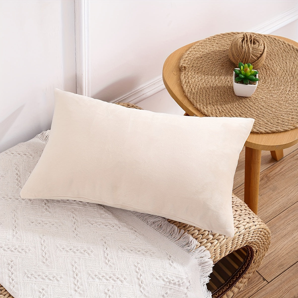 Velvet Throw Pillow Cover for Sofa Bed Decor 18x18 Inches Gray