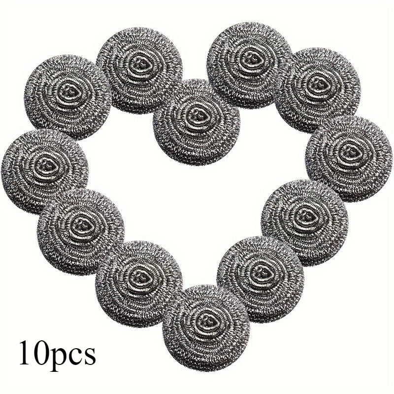 Juego de 10 bolas de acero inoxidable para limpieza de cocina y baño