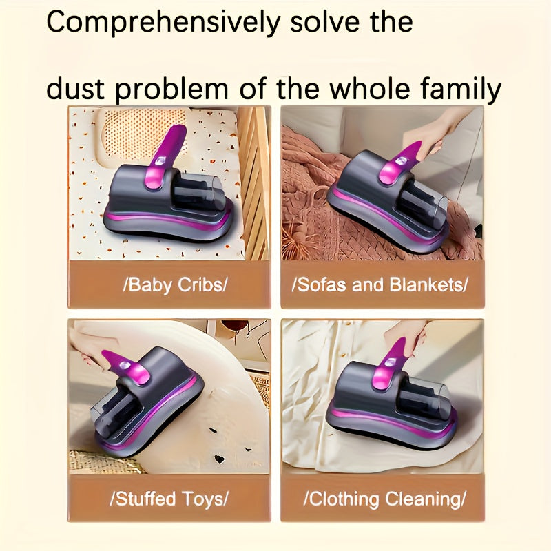 Wireless Handheld Vacuum Cleaner for Mattress Bed Sofa Dust Removal with Multi-Layer Filtration