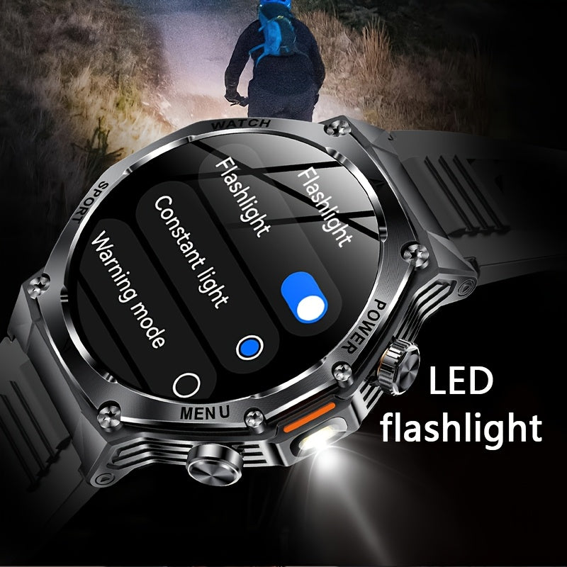 2025 LED Erkaklar Aqlli Soati, Qo'ng'iroq bilan, 4.32 sm HD Ekran, AI Ovoz Assistanti, Musiqa Boshqaruvi, iPhone va Android uchun