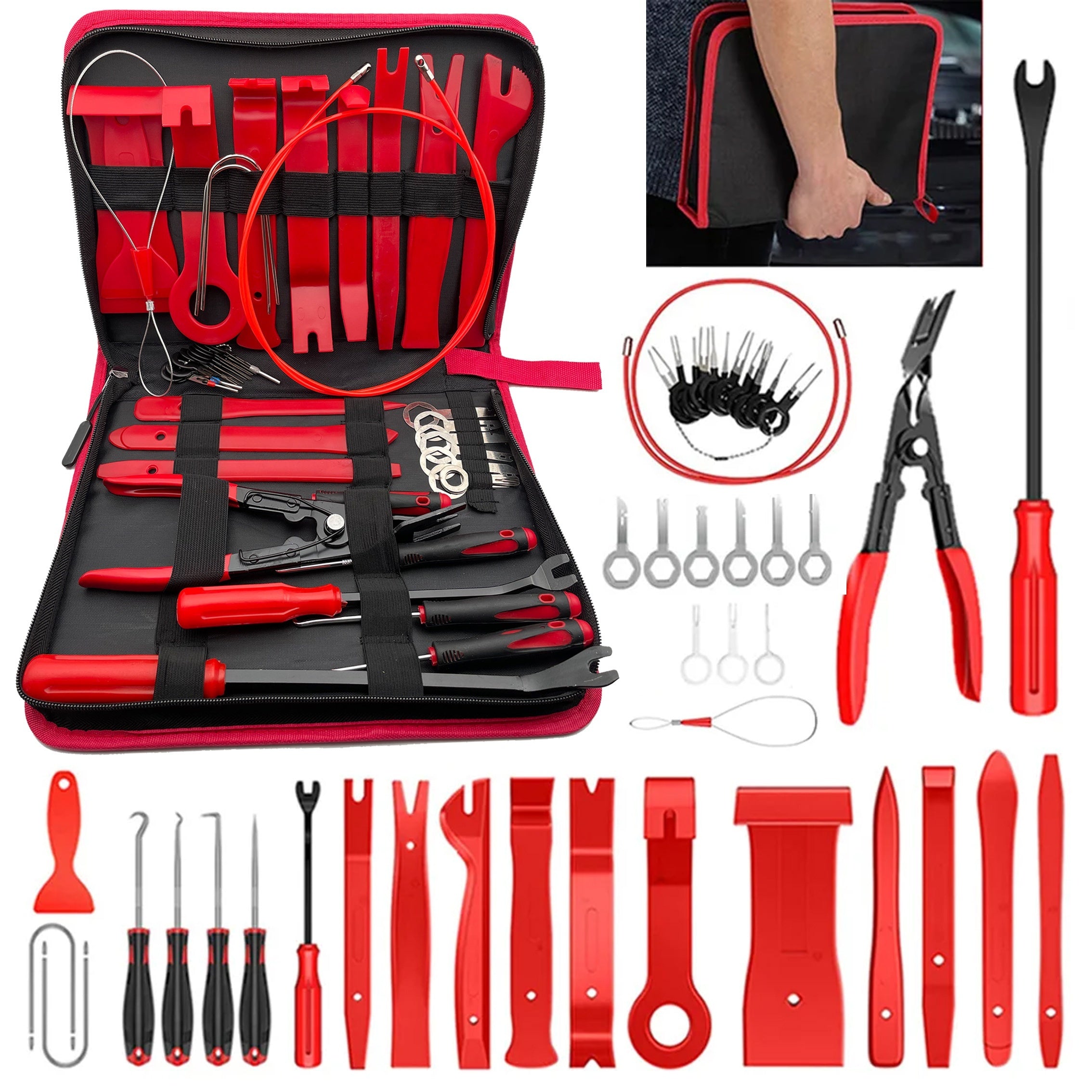 Automotive Interior Disassembly Tool Trim Pry Removal Kit for Car Door Panels