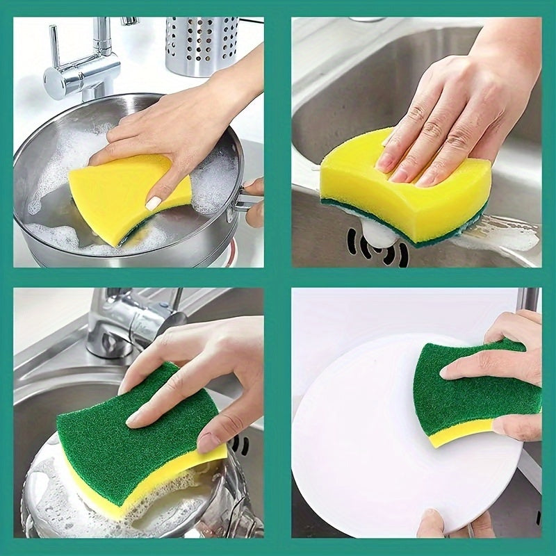 Cleaning Sponge Set 10/12/24pcs Double-Sided Scouring Pad for Kitchen and Dishwashing