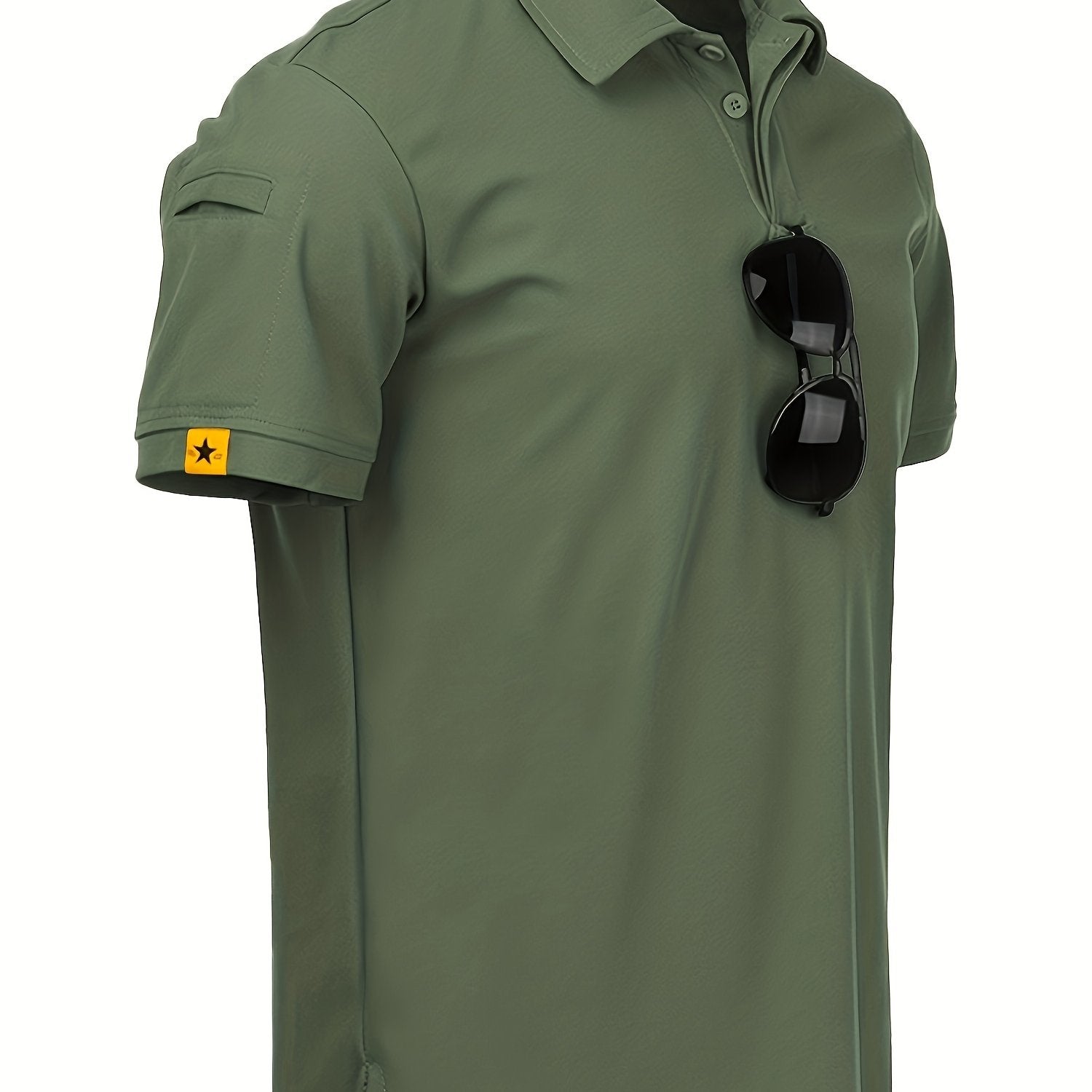Men's Polyester Short Sleeve Golf T-Shirt for Business and Outdoor Sports