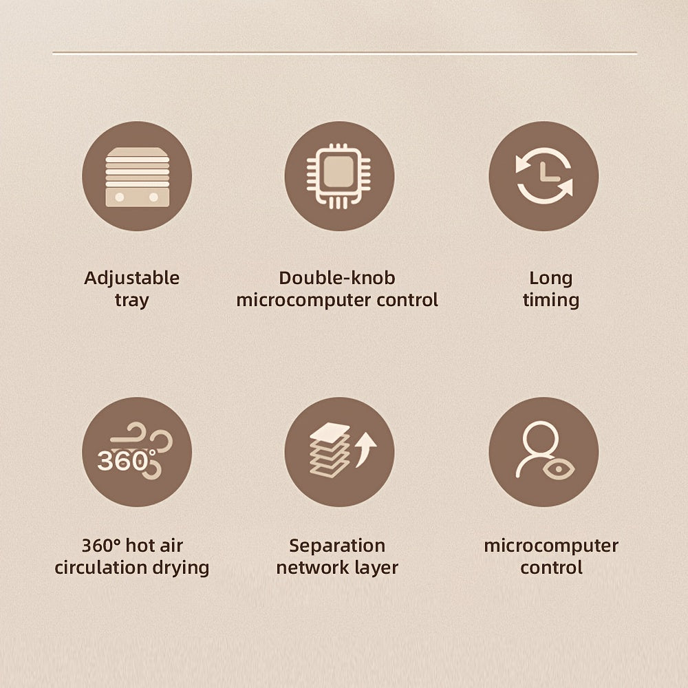 220V Evropa Standart Plugi, Energiya Tejamkor 4-Qavatli Havo Quruqchisi, Oziq-ovqat Quritish uchun, Moslashuvchan Harorat Boshqaruvi, Oshxona uchun Zarur