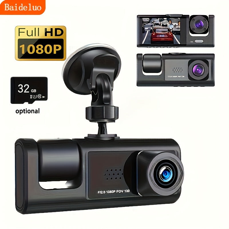 Dual Lens Car Dashcam 1080P and 480P Night Vision Interior Front Camera