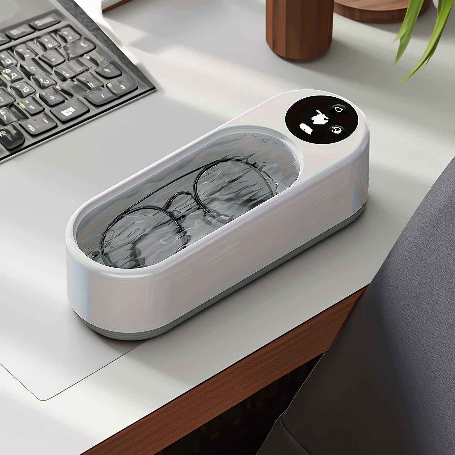 Bir USB ovoz to'lqini texnologiyasi bilan ishlaydigan ko'zoynaklar va zargarlik buyumlari uchun tozalovchi, ≤ 36V yuqori chastotali tebranish bilan zaryadlanadigan.