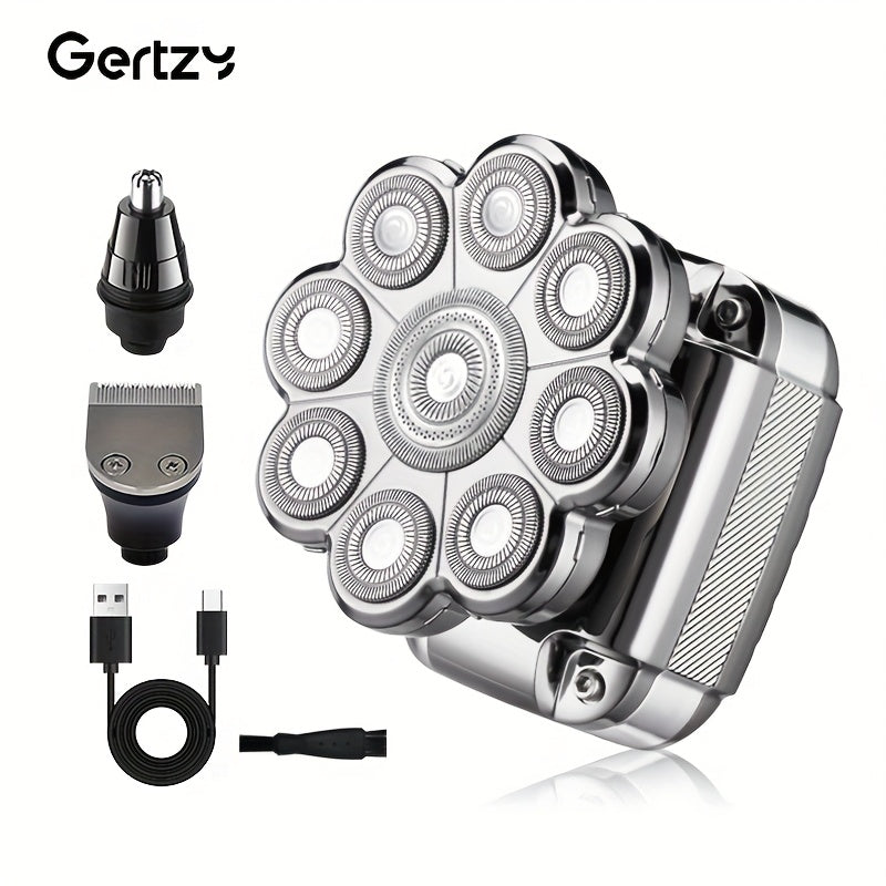 Kit de cuidado personal eléctrico 5 en 1 para hombres, cortapelos, recortadora, afeitadora y rasuradora