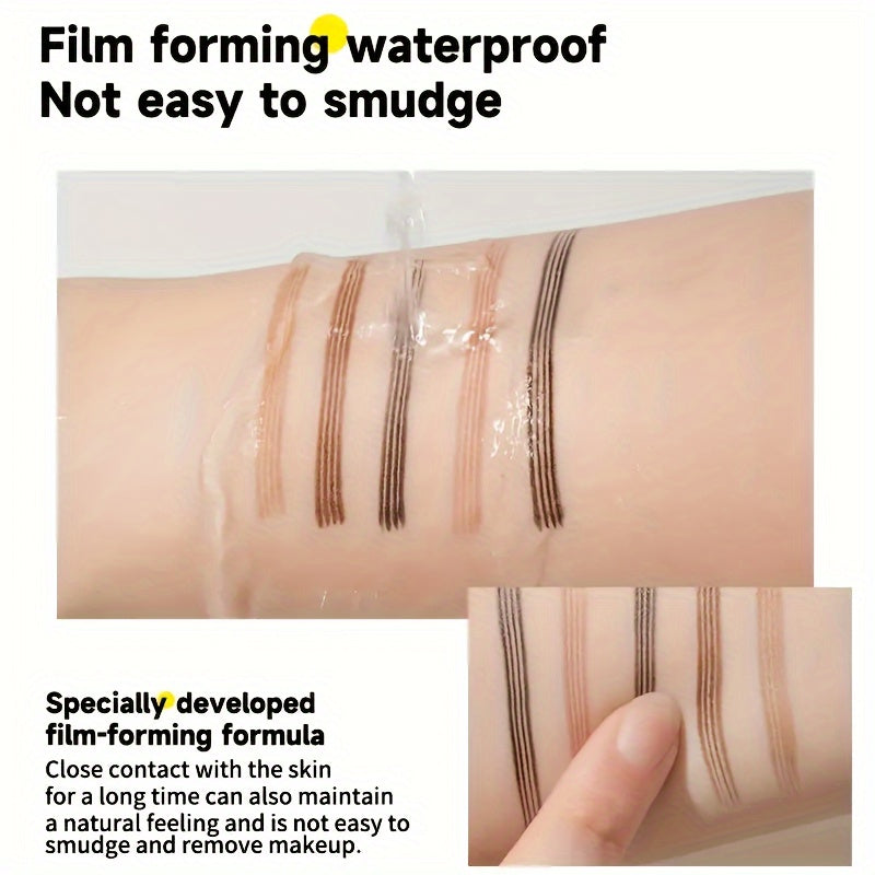 Lápiz de cejas líquido 3D impermeable para mujer - Duradero, a prueba de manchas