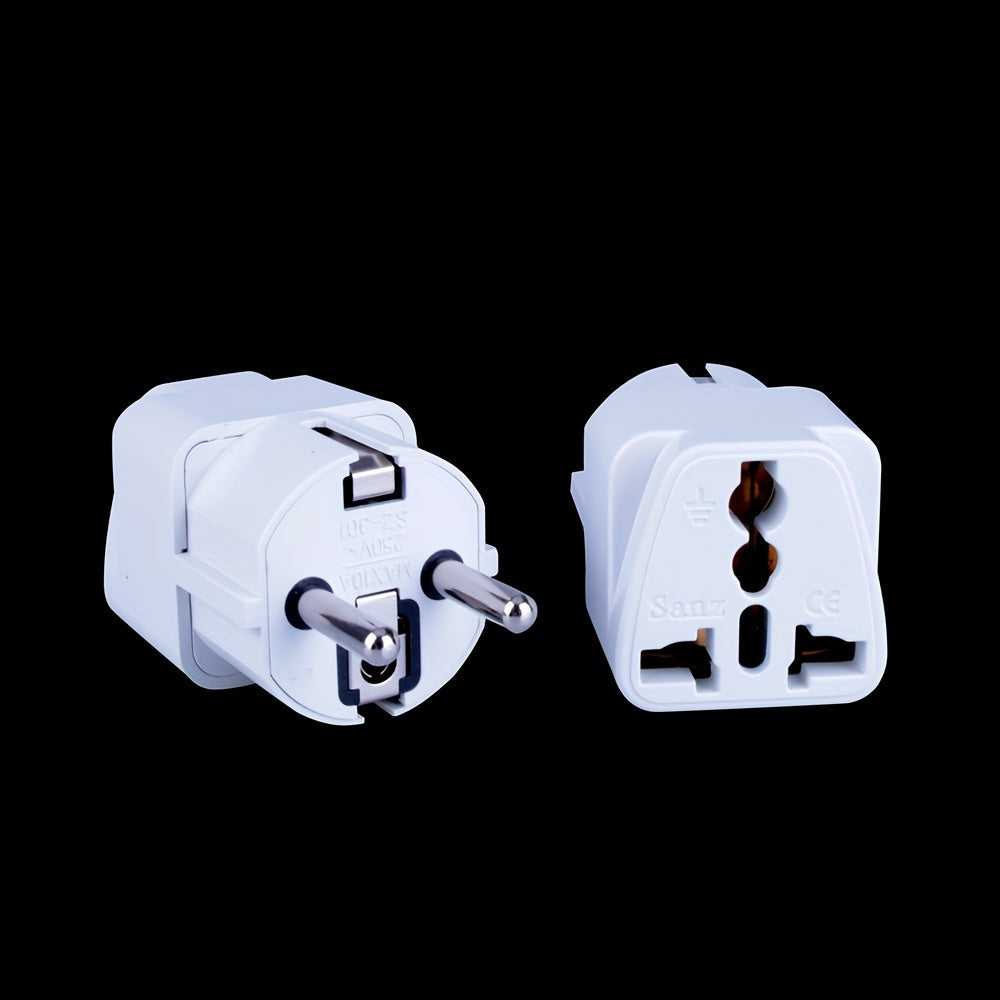 Adaptador de corriente de viaje estándar europeo para Francia, Indonesia, Corea del Sur, Rusia, con pin de 4.8mm