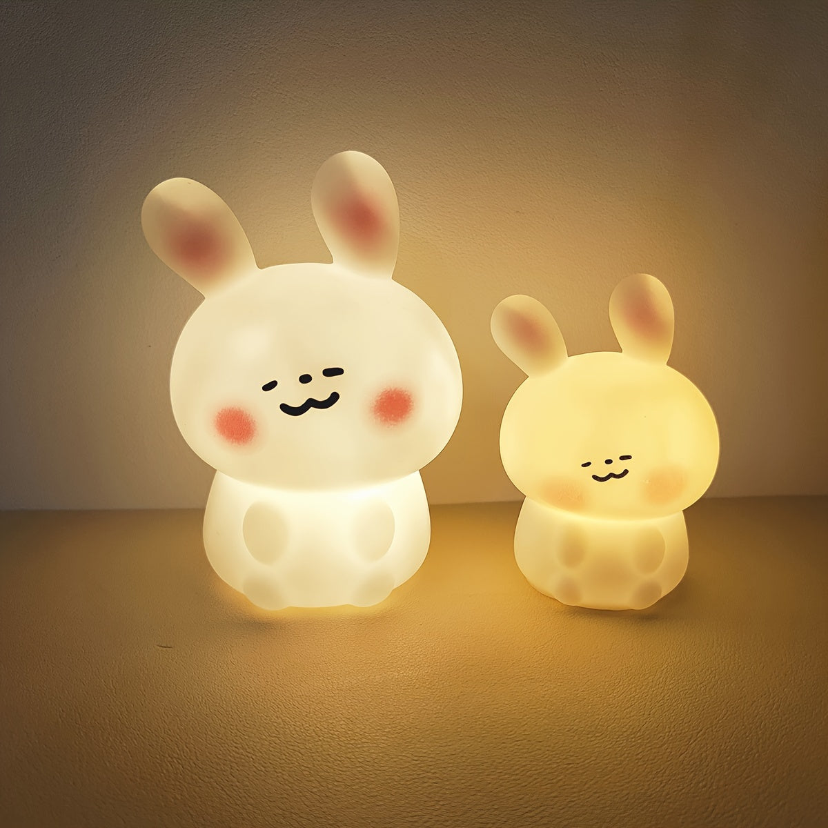 Pink Bunny LED Night Light Battery Operated for Bedroom and Party Decor