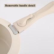 Non-Stick Aluminum Cookware Set with Removable Handle, Stackable, Glass Lids