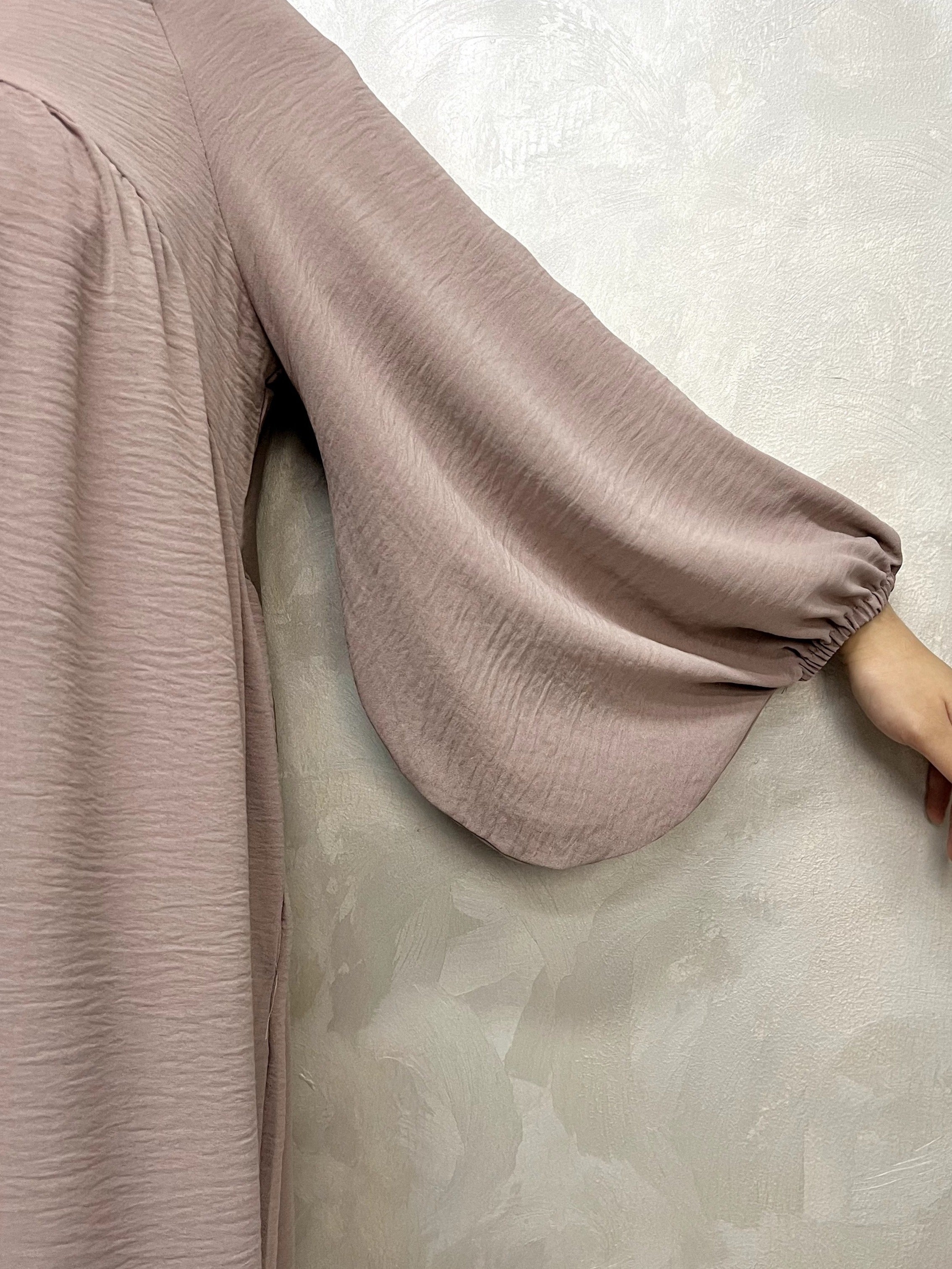 Vestido plisado con mangas globo para mujer, talla única