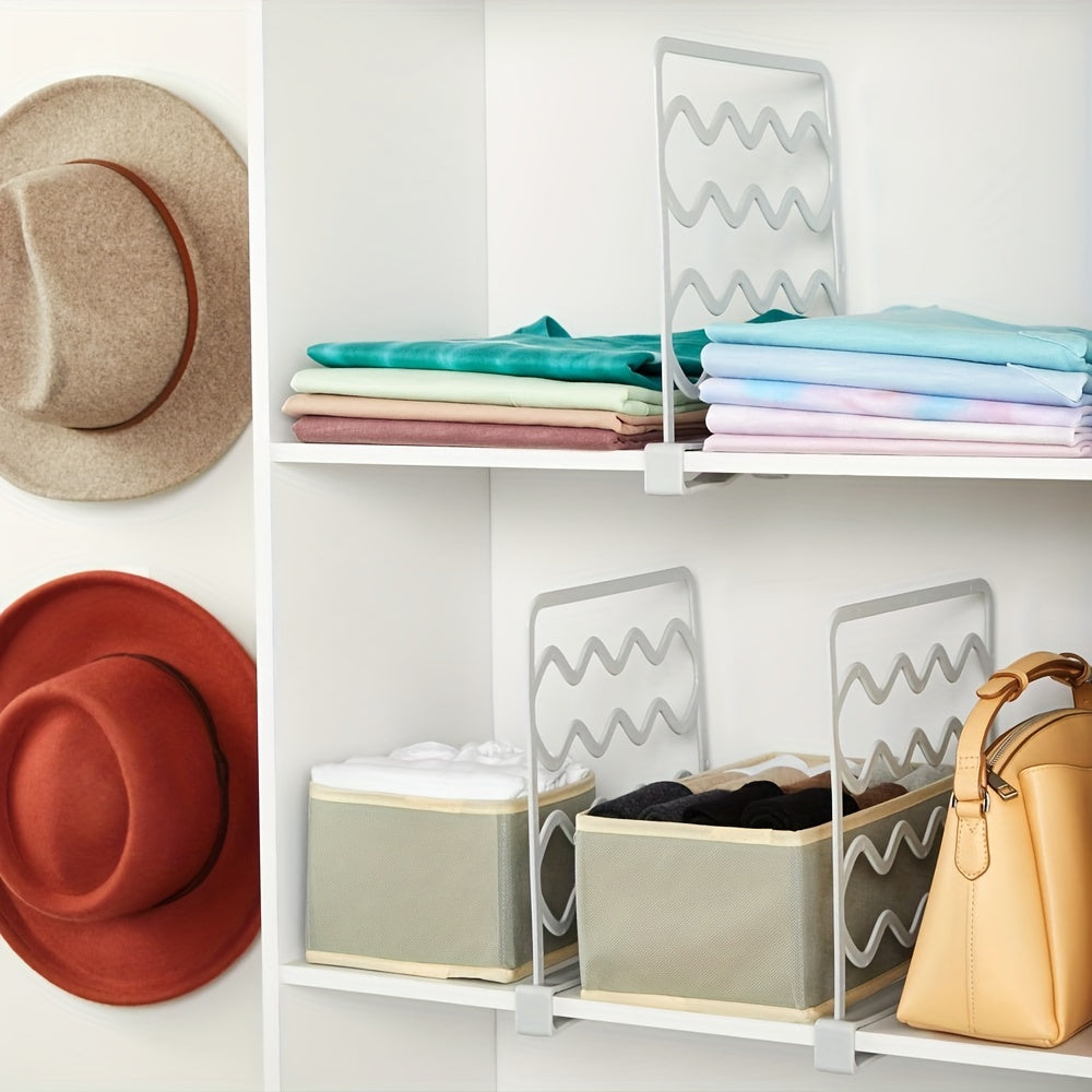 Wardrobe Organizer with Shelves Cabinets and Divider for Clothes Storage