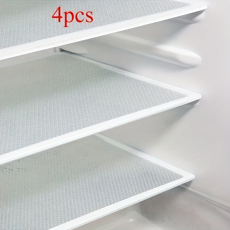 4 Pack Refrigerator Liners Waterproof Oil-Resistant Washable Shelf Mats