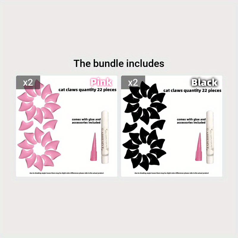 Pet Nail Caps for Cats Durable PVC Non-Electric Stylish Set