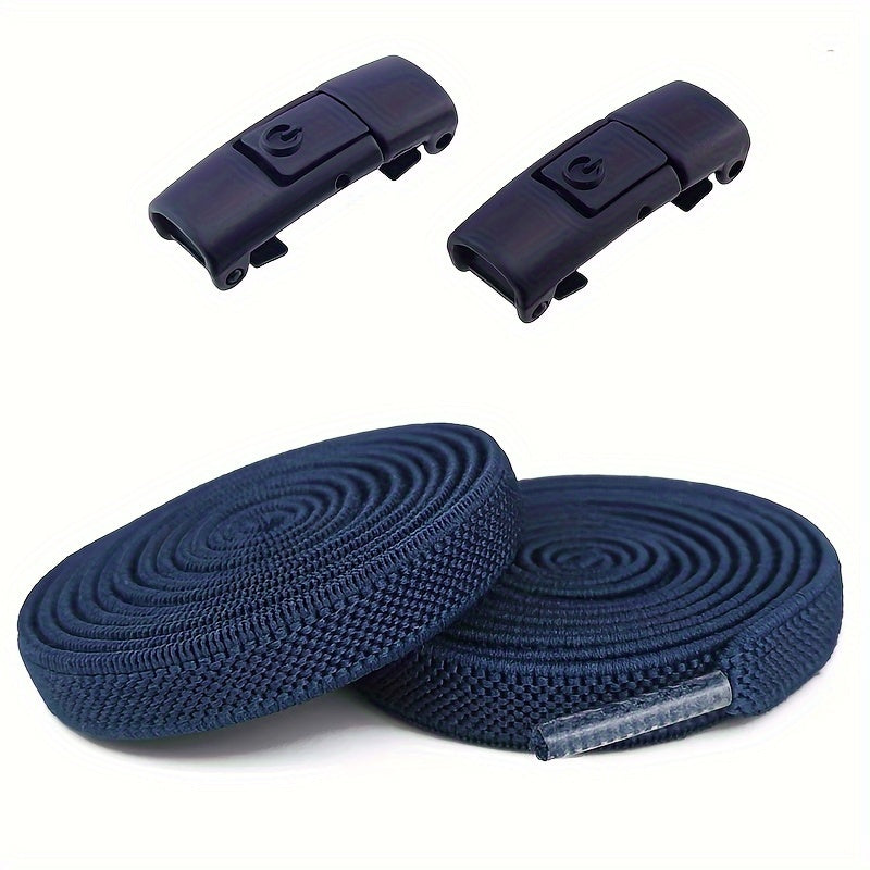 Unisex Elastic Shoe Laces Polyester No-Tie Quick Lock Sports Adjustable