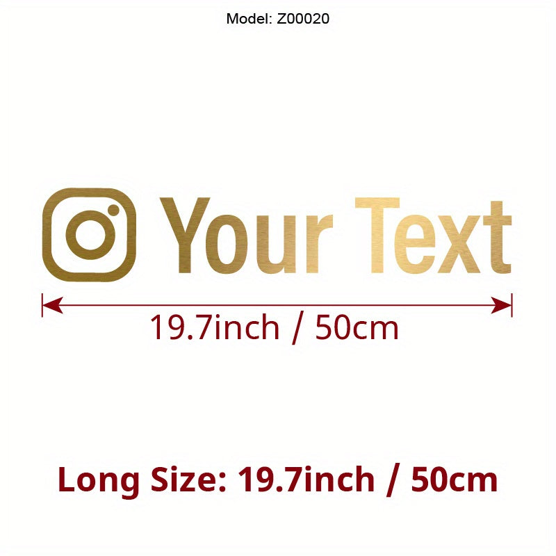 Instagram nomi uchun moslashtiriladigan vinil avtomobil oynasi stikerlari, o'z-o'zidan yopishadigan