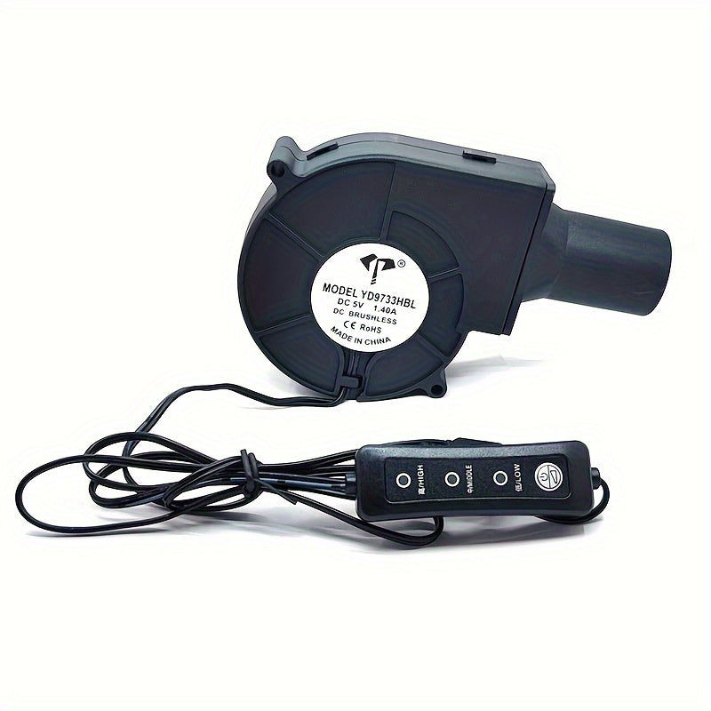 Kuchli portativ USB ventilyatori, quvur bilan, sozlanadigan tezlik va katta havo oqimi bilan ish stoli uchun sovutish.