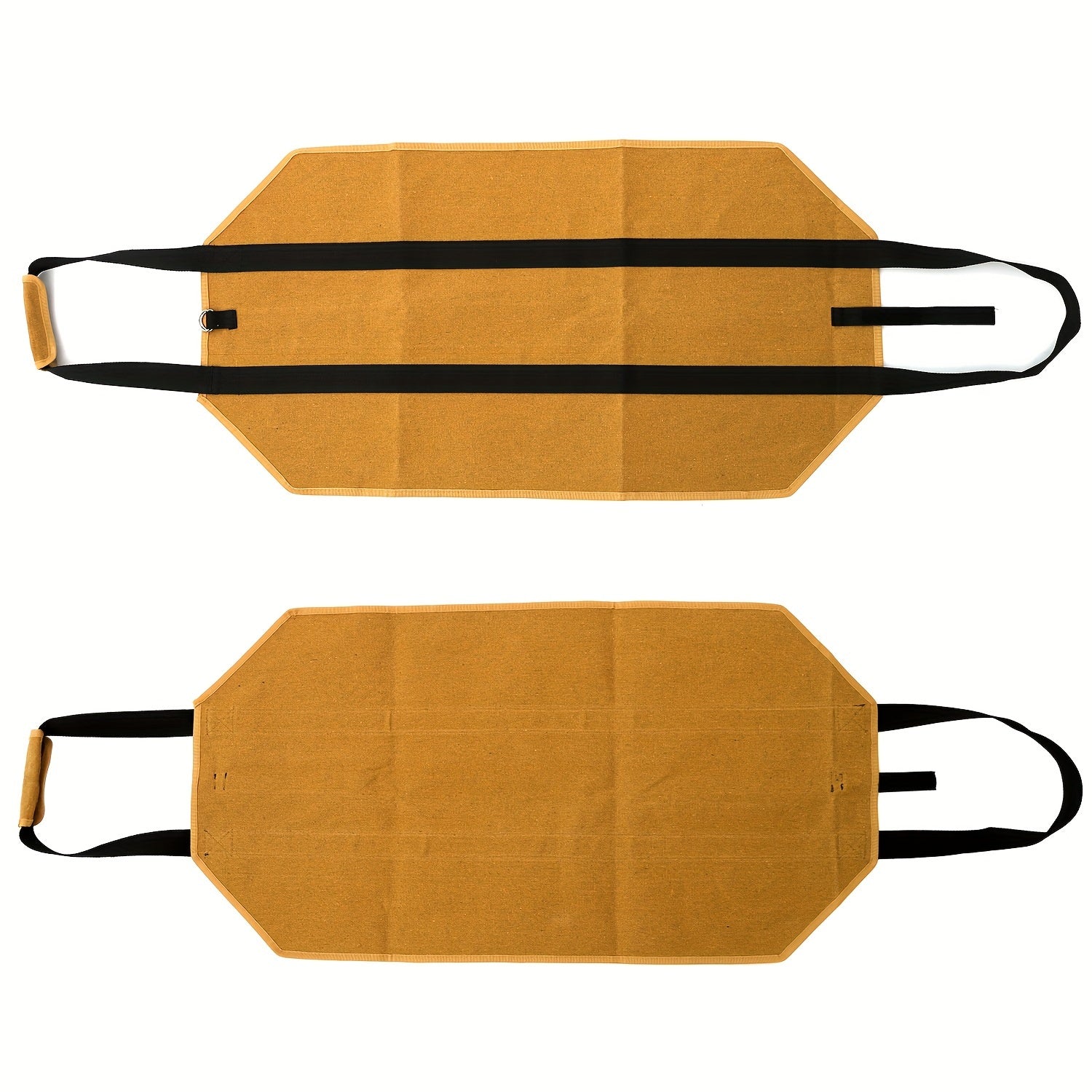 Canvas Firewood Carrier Bag with Ergonomic Handles for Fireplaces and Stoves