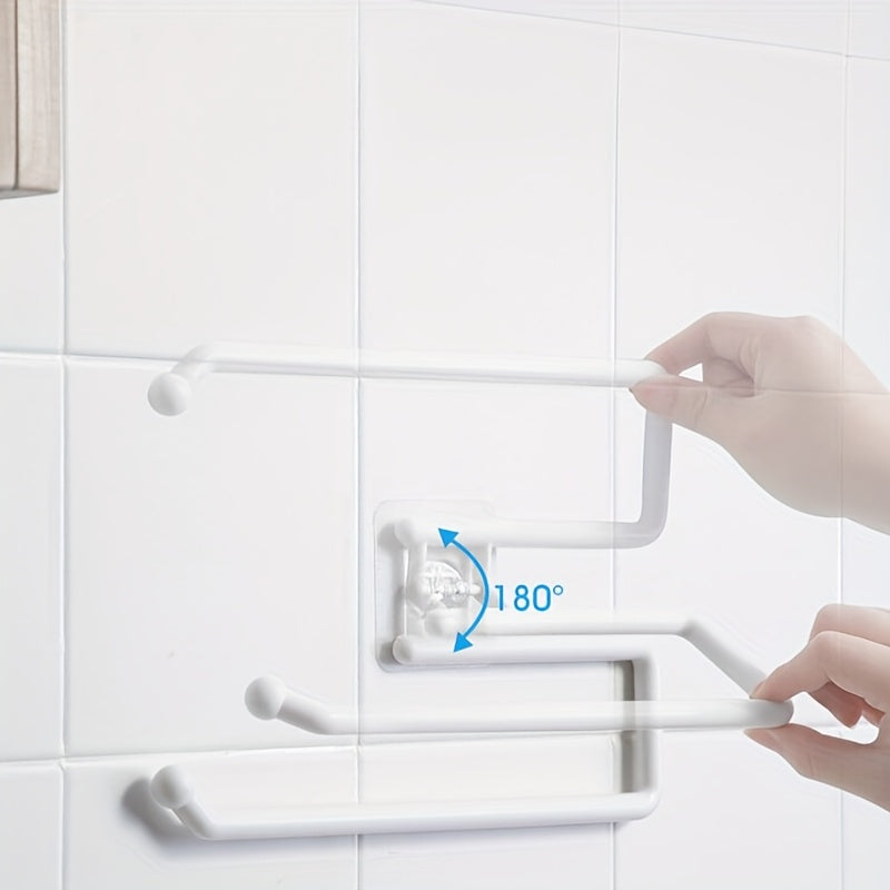 Juego de accesorios de cocina y baño de montaje en la pared con barra para toallas y estantes de almacenamiento