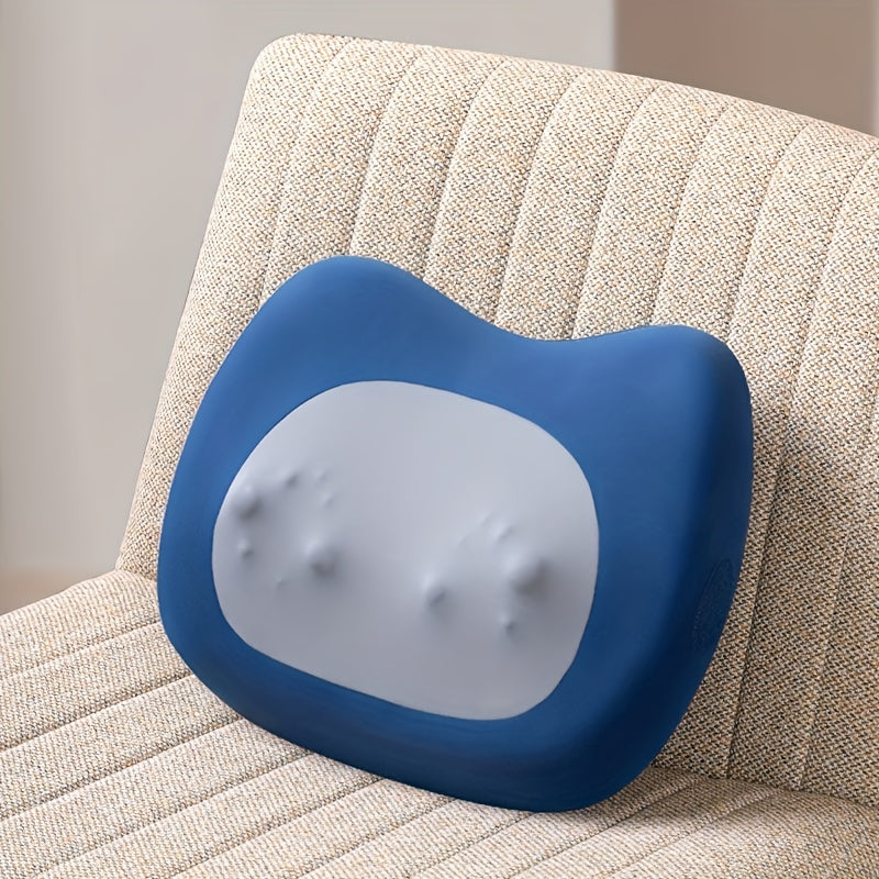 All-in-One Lumbar Massage Pillow with Shoulder Neck Back Waist Kneading Memory Cotton