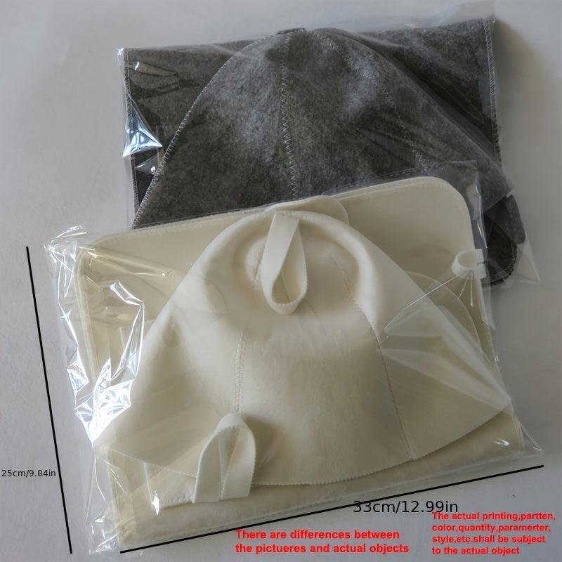 100% Felted Sauna Accessory Set with Insulating Mat Cap and Mitt
