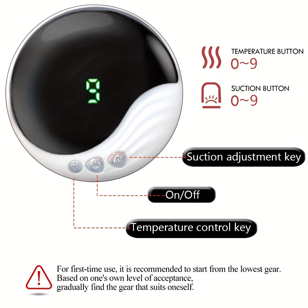 Harorat, so'rish va issiqlikni sozlash mumkin bo'lgan aqlli LCD massajchi, orqa massaji uchun mos.