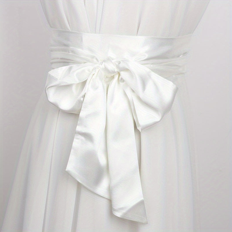 Женский сатиновый корсетный пояс с бантом, широкий пояс и детали корсета