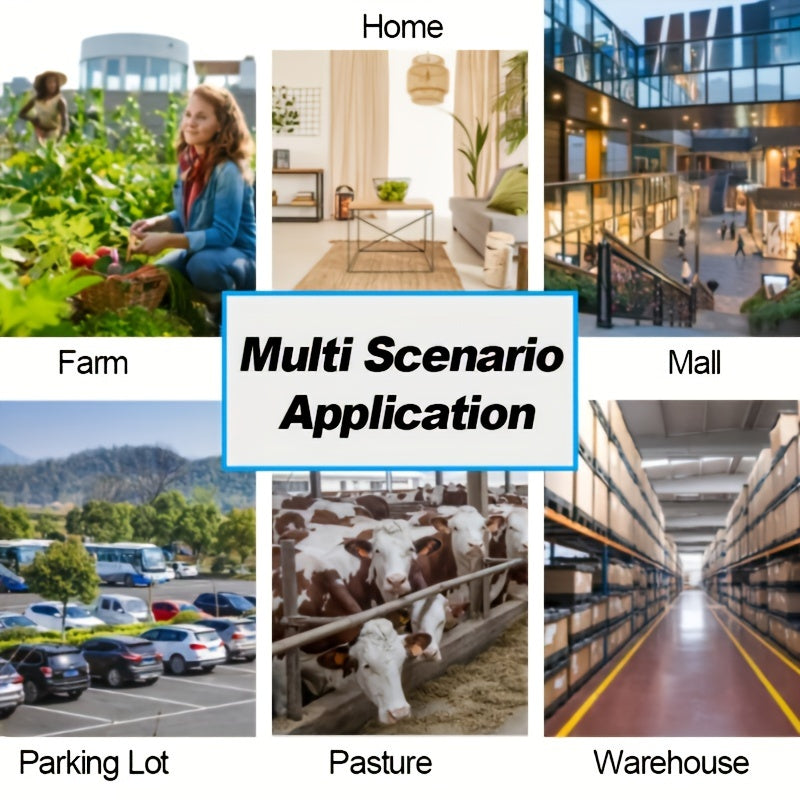 Cámara de seguridad exterior IP66 impermeable, WiFi de 2.4G, visión nocturna, detección de movimiento