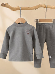 Toddler Boys Pajama Set Long Sleeve Top and Pants Stripe Pattern Fall Winter