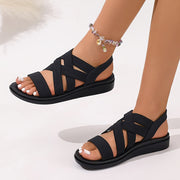 Women's Casual Sneakers Lightweight Elastic Flat Comfortable Fabric