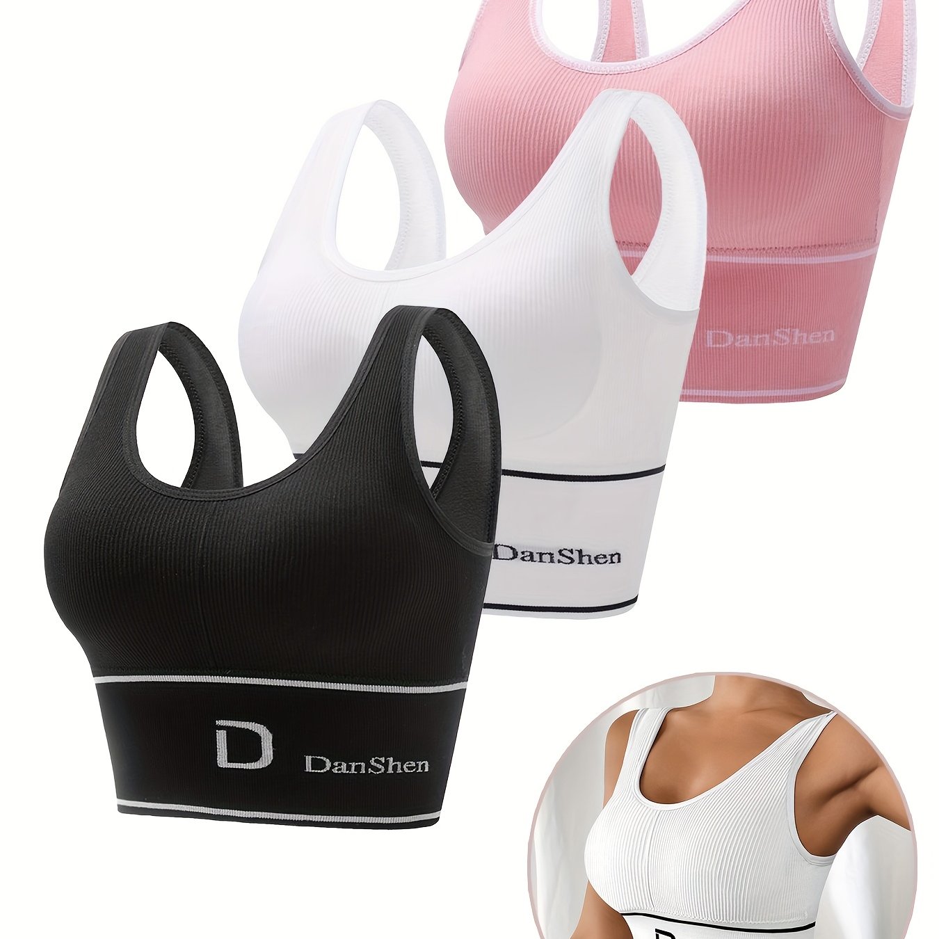 Women's Plus Size Sports Bras Padded Breathable Mesh for Yoga Running