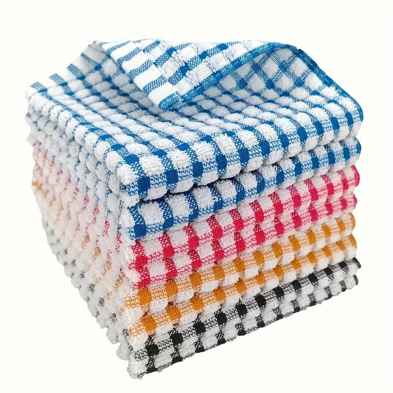 Set of 5 Cotton Kitchen Towels Reusable Dish Cloths Absorbent Hand Wash Only