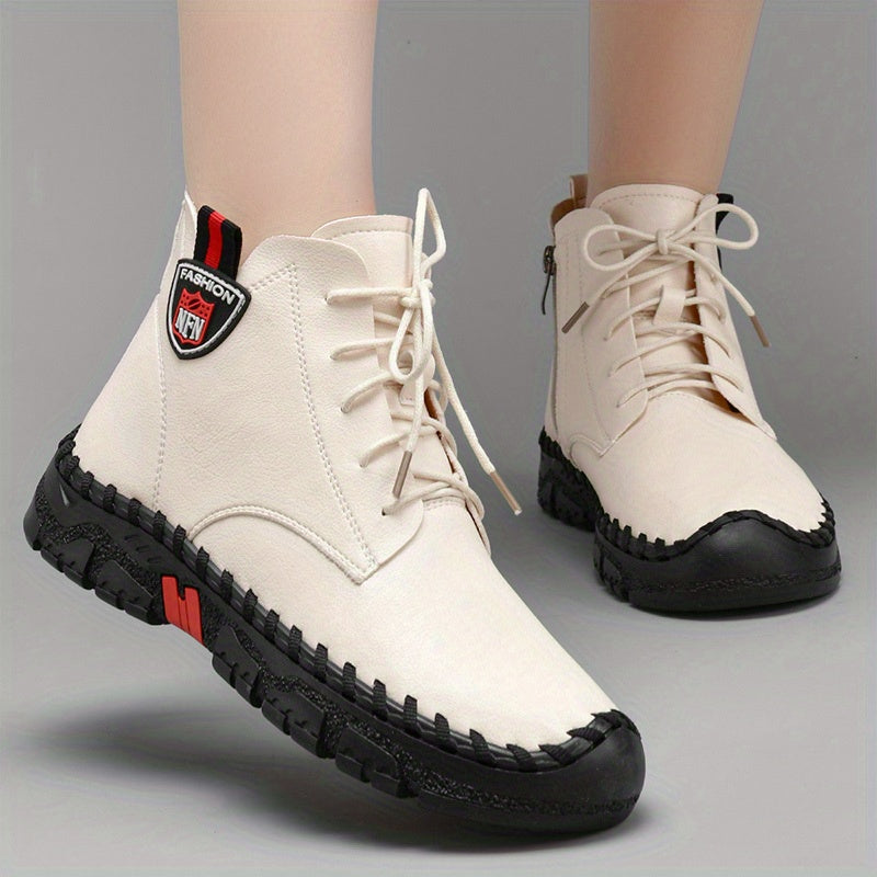 Women's Spring Autumn High Top Oxford Single Boots Comfortable Casual Shoes