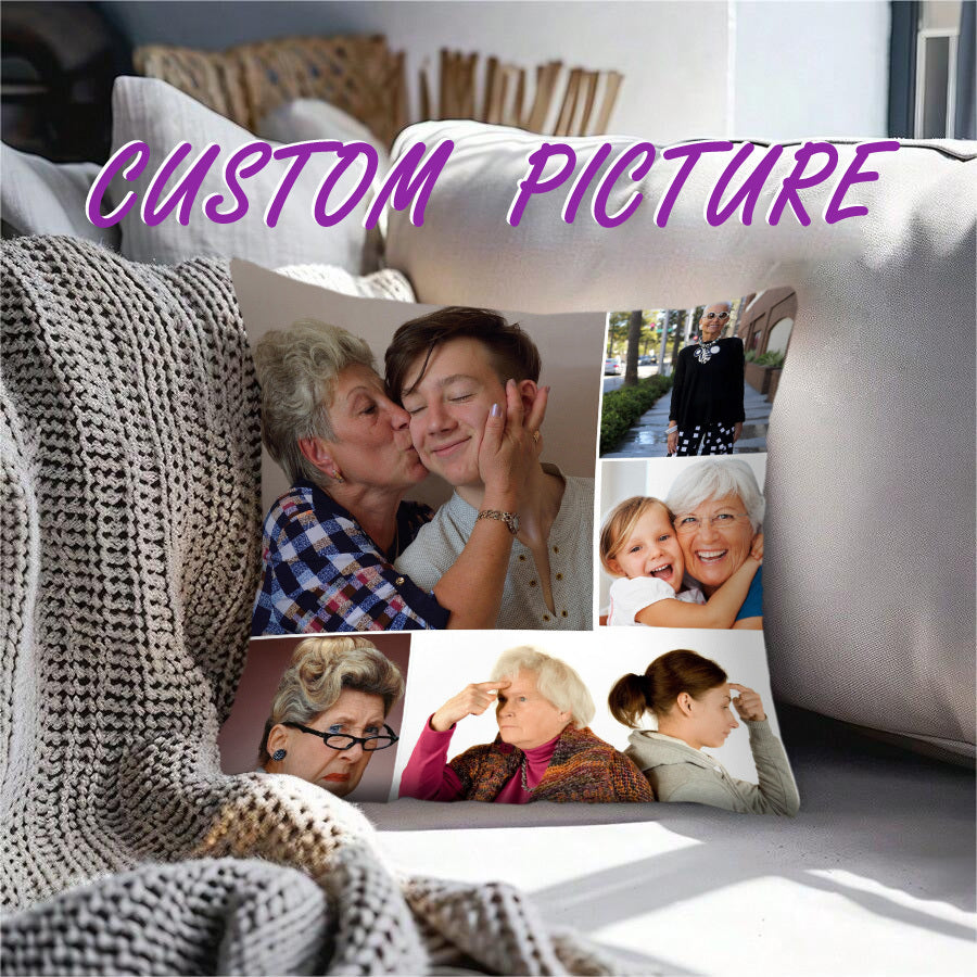Customizable Photo Pillowcase Soft Polyester Zippered for Sofa Bed Gift