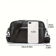 Erkaklar uchun fermuarlı tasodifiy kvadrat sumka, o'g'il do'st uchun ideal sovg'a.