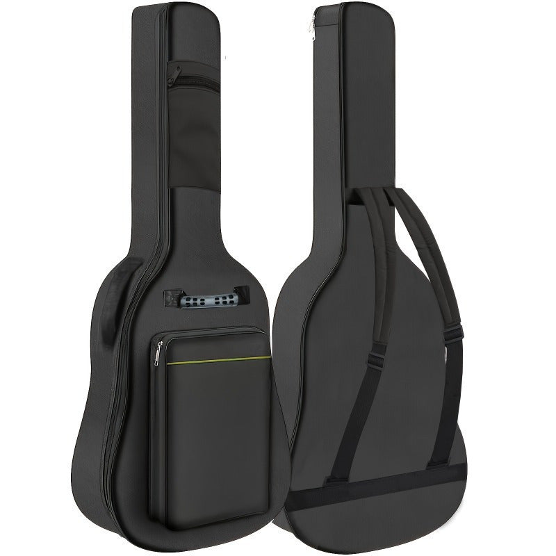 Estuche negro para guitarra con acolchado de 104,14cm, resistente al agua, tela, correas ajustables para el hombro
