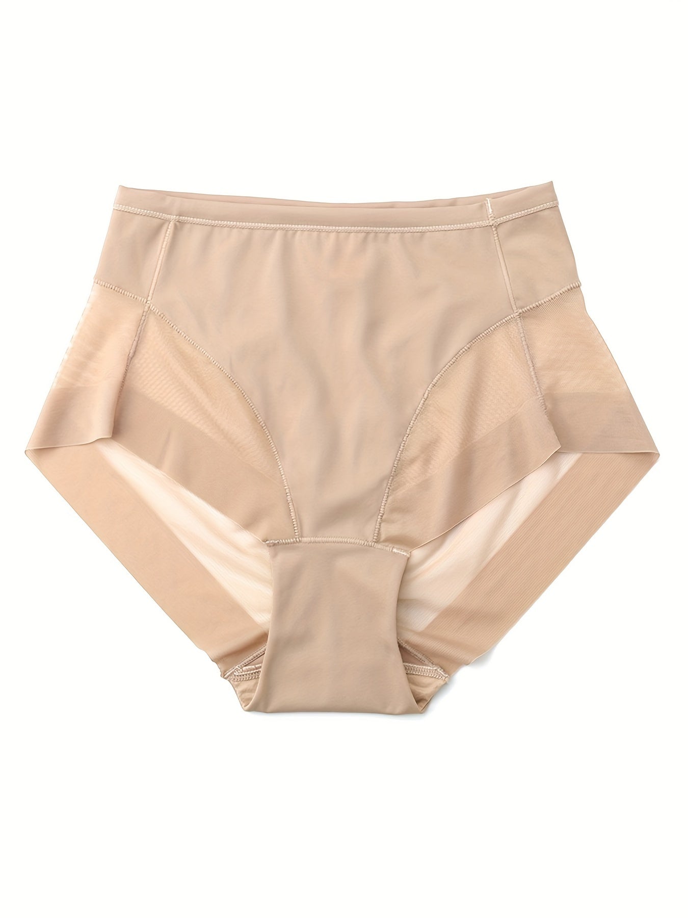 Women's Sheer Mesh High Waist Briefs Breathable Seamless Lingerie