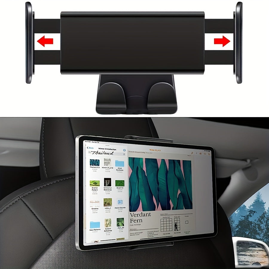 Soporte para teléfono y tableta para asiento trasero de coche, montaje en la parte trasera del vehículo, negro