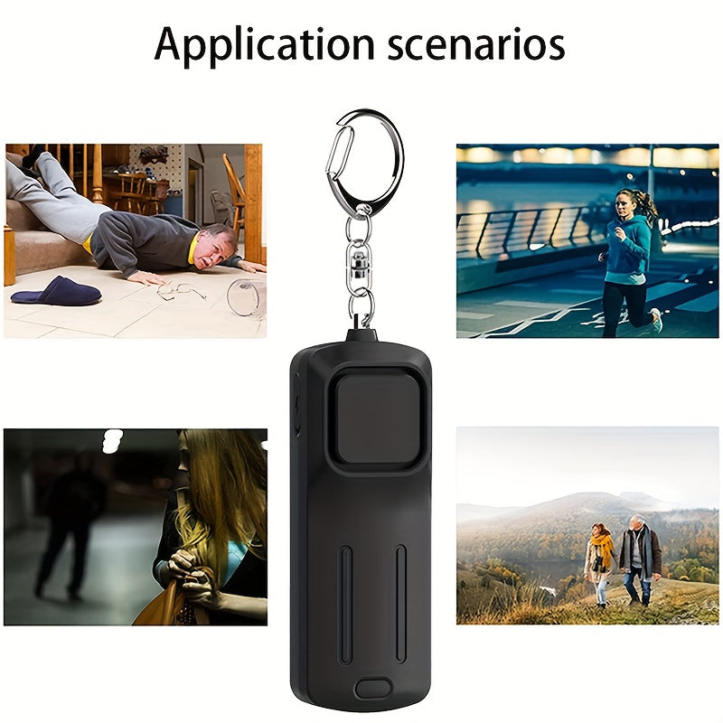 Women's Personal Safety Alarm 130dB Rechargeable USB Charging Compact Emergency Self-Defense Device