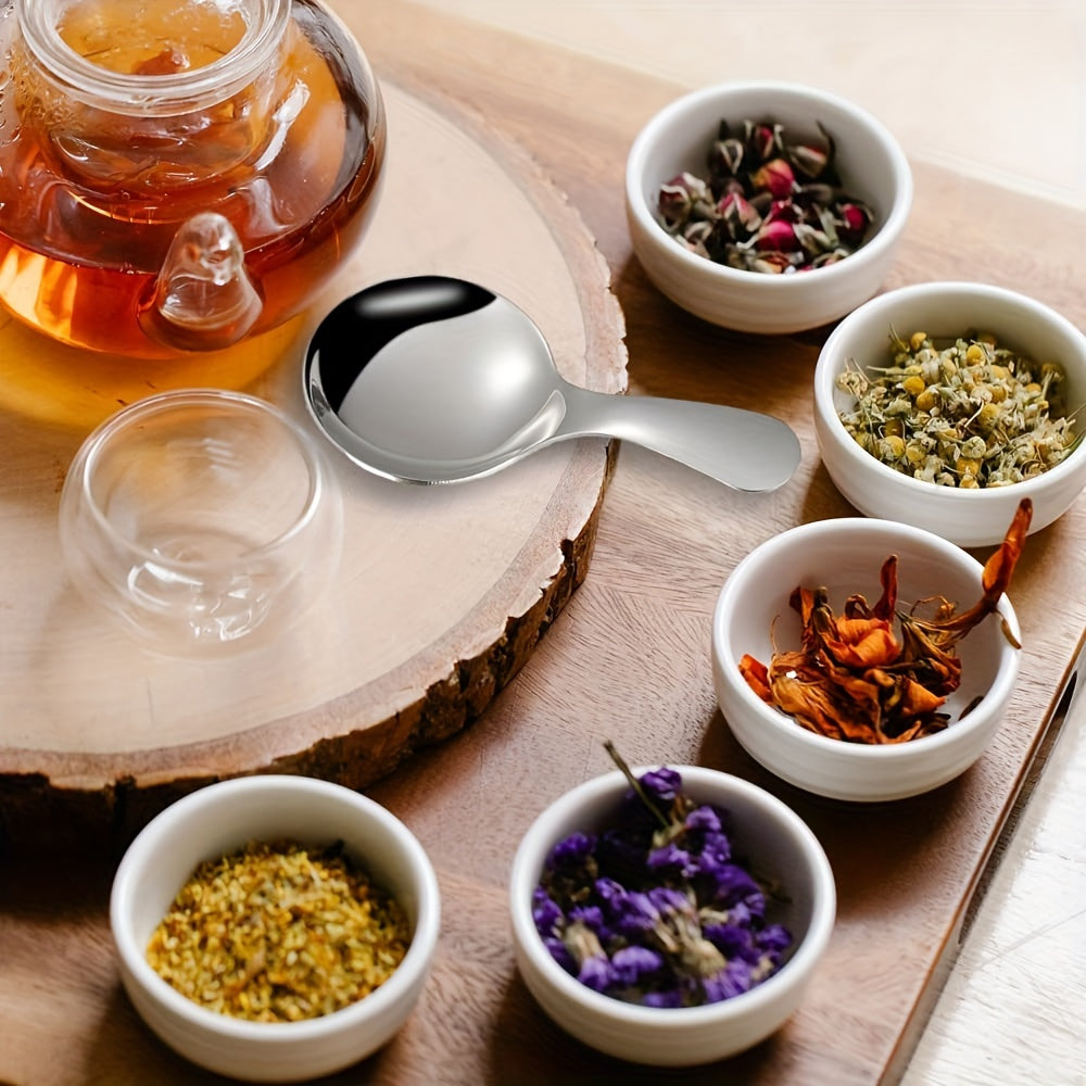 Stainless Steel Mini Spoon with Short Handle for Coffee Tea Condiments