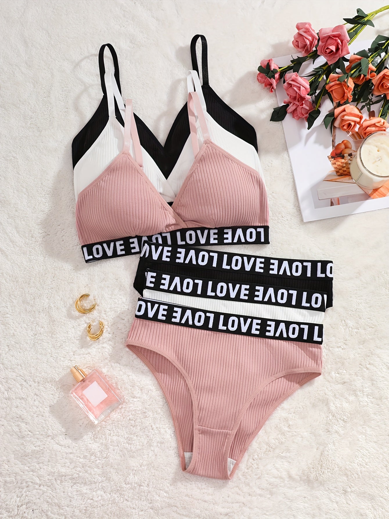 Sports Bra and Underwear Set for Women with Multi-Row Adjustable Design