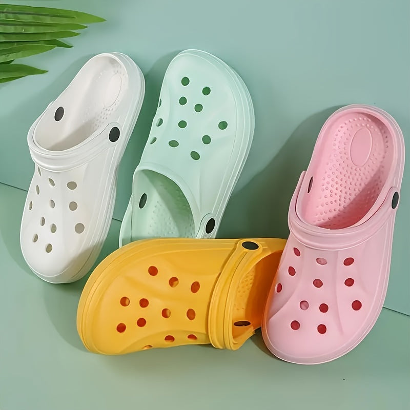 Women's EVA Clogs Solid Color Lightweight Closed Toe Garden Shoes